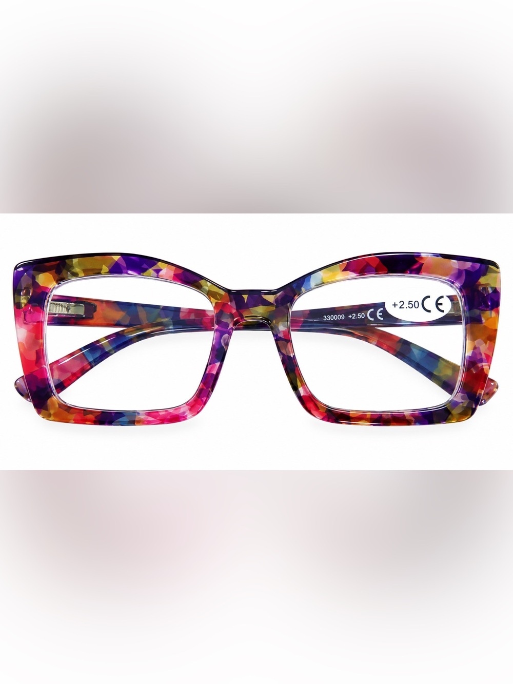 Multicolor Mosaic Square Women's Eyeglass Frames